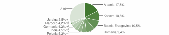 Grafico cittadinanza stranieri - Radda in Chianti 2013