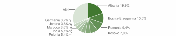 Grafico cittadinanza stranieri - Radda in Chianti 2014