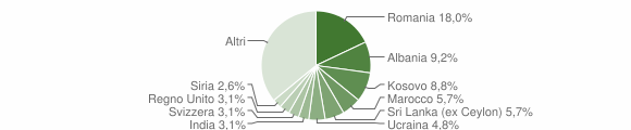 Grafico cittadinanza stranieri - Radda in Chianti 2021