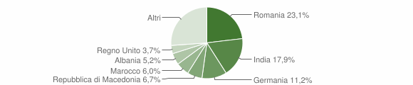 Grafico cittadinanza stranieri - Trequanda 2012