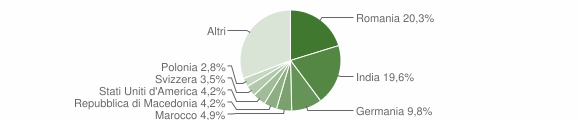 Grafico cittadinanza stranieri - Trequanda 2015