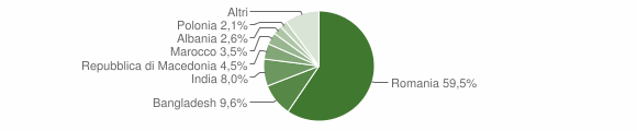 Grafico cittadinanza stranieri - Bibbiena 2008