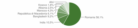 Grafico cittadinanza stranieri - Bibbiena 2013