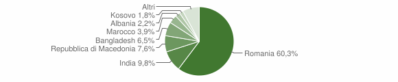 Grafico cittadinanza stranieri - Bibbiena 2015