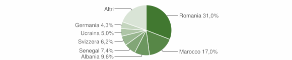 Grafico cittadinanza stranieri - Bibbona 2011