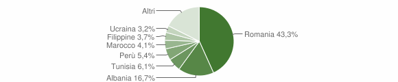 Grafico cittadinanza stranieri - Chiusi 2007