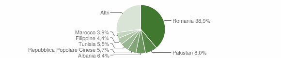 Grafico cittadinanza stranieri - Chiusi 2023
