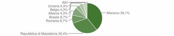 Grafico cittadinanza stranieri - Fabbriche di Vallico 2006