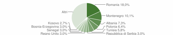 Grafico cittadinanza stranieri - Buonconvento 2013