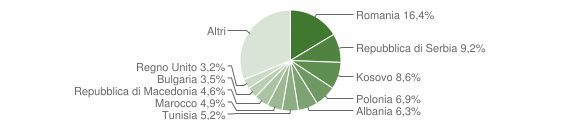Grafico cittadinanza stranieri - Buonconvento 2015