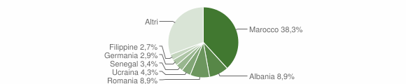 Grafico cittadinanza stranieri - Montignoso 2007