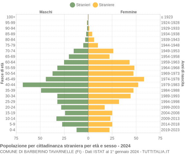 Grafico cittadini stranieri - Barberino Tavarnelle 2024