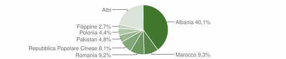 Grafico cittadinanza stranieri - Vaiano 2012