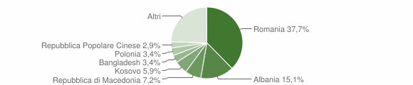 Grafico cittadinanza stranieri - Subbiano 2014