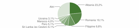 Grafico cittadinanza stranieri - Impruneta 2016