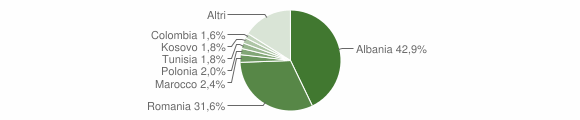 Grafico cittadinanza stranieri - San Piero a Sieve 2013