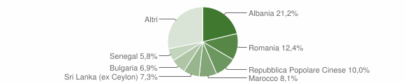 Grafico cittadinanza stranieri - Bientina 2008