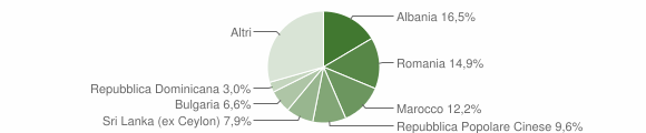 Grafico cittadinanza stranieri - Bientina 2009