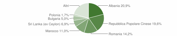 Grafico cittadinanza stranieri - Bientina 2014