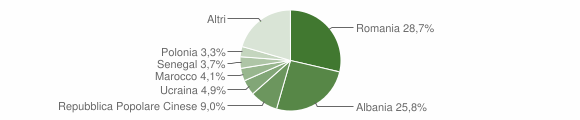 Grafico cittadinanza stranieri - Terricciola 2012