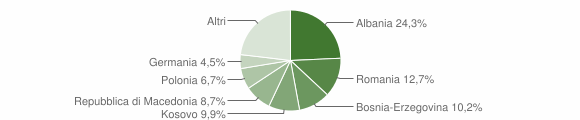 Grafico cittadinanza stranieri - Chiusdino 2015