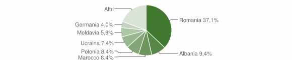 Grafico cittadinanza stranieri - Pitigliano 2015