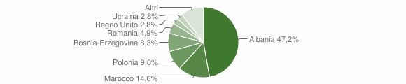 Grafico cittadinanza stranieri - Marradi 2008