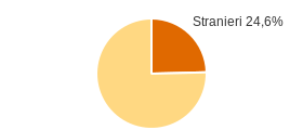 Percentuale cittadini stranieri Comune di Prato