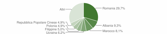 Grafico cittadinanza stranieri - Viareggio 2012