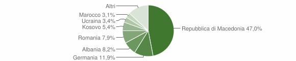 Grafico cittadinanza stranieri - Montieri 2015