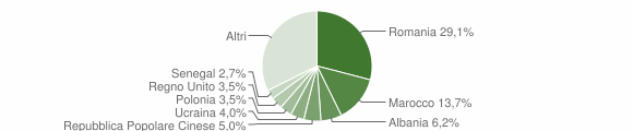Grafico cittadinanza stranieri - Camaiore 2023