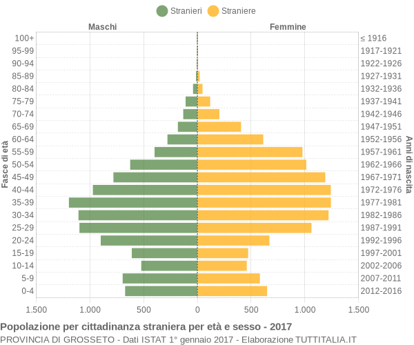 Grafico cittadini stranieri - 2017