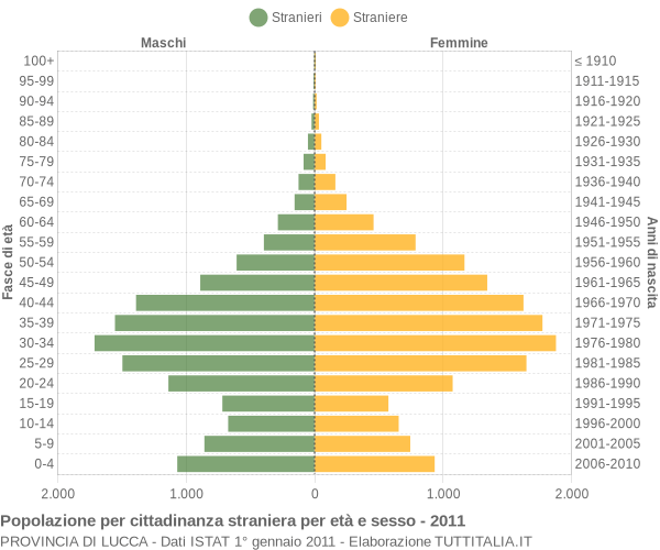 Grafico cittadini stranieri - 2011