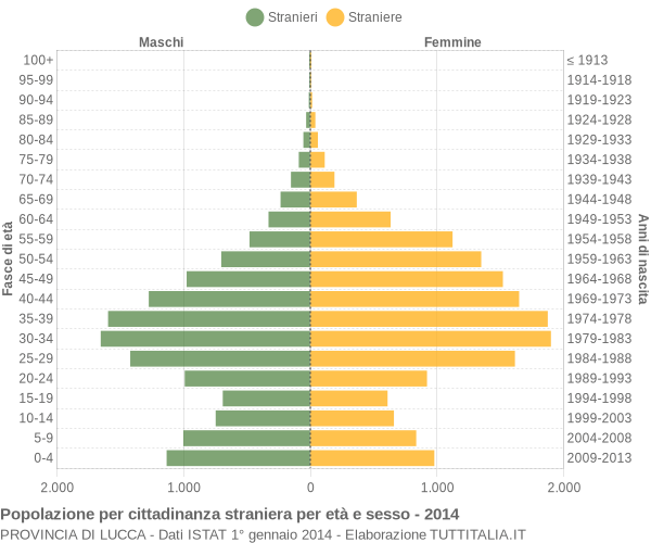 Grafico cittadini stranieri - 2014