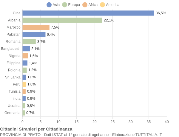 Grafico cittadinanza stranieri - 2004