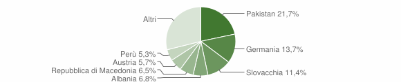 Grafico cittadinanza stranieri - Chiusa 2008
