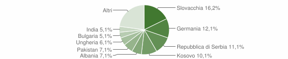 Grafico cittadinanza stranieri - Chienes 2013