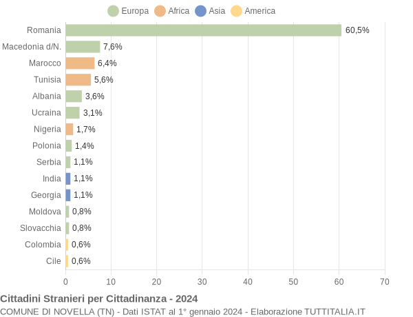 Grafico cittadinanza stranieri - Novella 2024