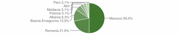 Grafico cittadinanza stranieri - Cagnò 2009