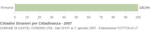 Grafico cittadinanza stranieri - Castel Condino 2007