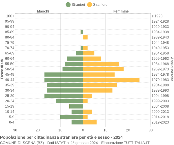 Grafico cittadini stranieri - Scena 2024