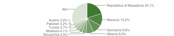 Grafico cittadinanza stranieri - Egna 2010