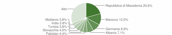 Grafico cittadinanza stranieri - Egna 2011