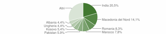 Grafico cittadinanza stranieri - Bronzolo 2020