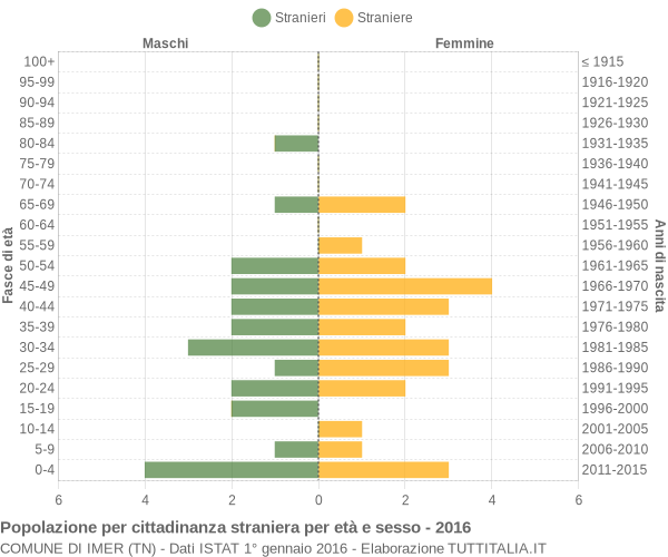 Grafico cittadini stranieri - Imer 2016