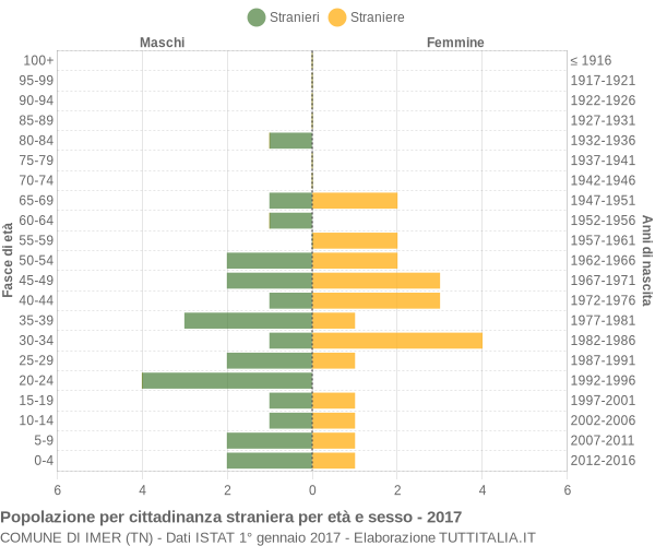 Grafico cittadini stranieri - Imer 2017