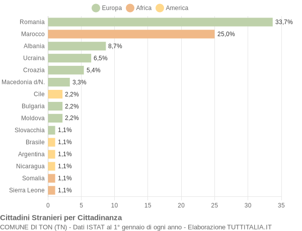 Grafico cittadinanza stranieri - Ton 2015