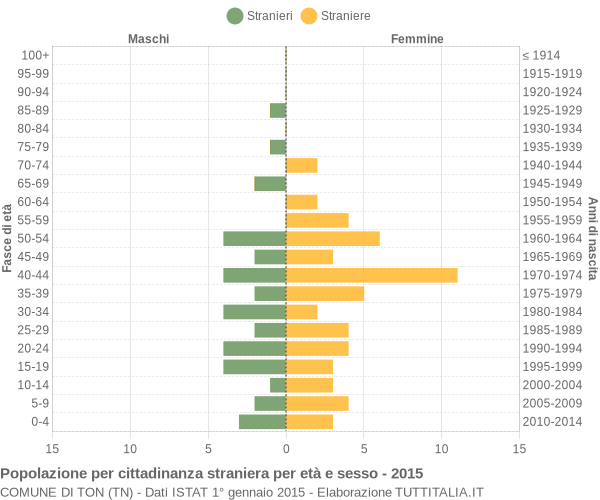 Grafico cittadini stranieri - Ton 2015