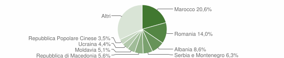 Grafico cittadinanza stranieri - Lavis 2007