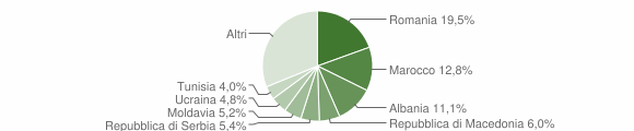 Grafico cittadinanza stranieri - Lavis 2010